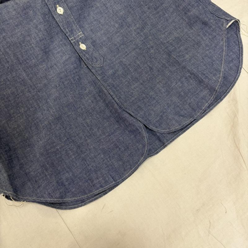 エフオービーファクトリー FOB FACTORY シャツ、ブラウス 長袖 バンドカラー シャンブレーシャツ light blue 2 2 無地 水色 / ライトブルー / メンズ USED 古着 中古 50164020