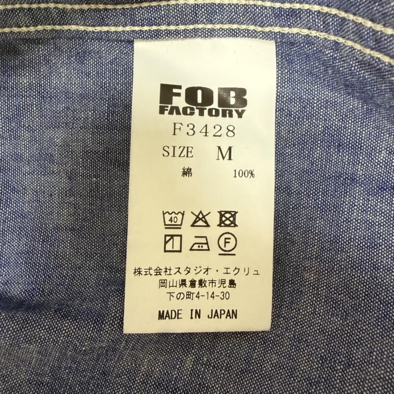 エフオービーファクトリー FOB FACTORY シャツ、ブラウス 長袖 バンドカラー シャンブレーシャツ light blue 2 2 無地 水色 / ライトブルー / メンズ USED 古着 中古 50164020