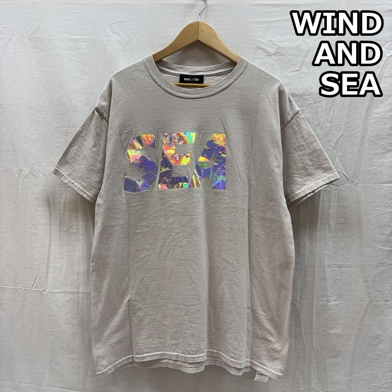 ウィンダンシー WIND AND SEA Tシャツ 半袖 WDS-CS-218 iridescent T-SHIRT ロゴ クルーネック Tシャツ L メンズ USED 古着 中古 50164021