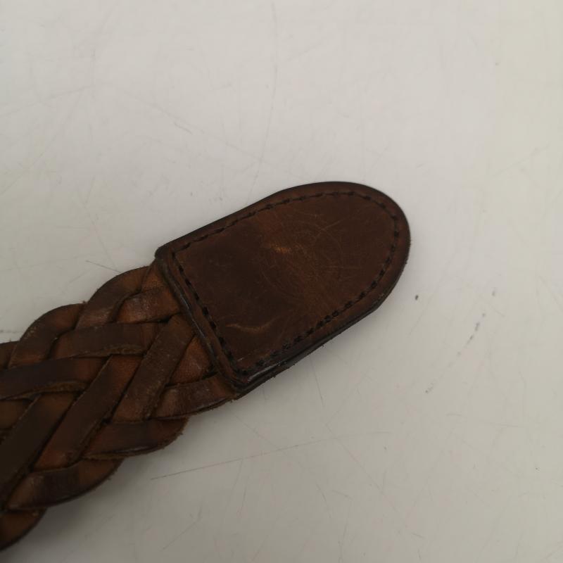 ステューシー STUSSY ベルト・バックル ベルト 編み込み レザー ベルト - 茶 / ブラウン / brown メンズ USED 古着 中古 50164022