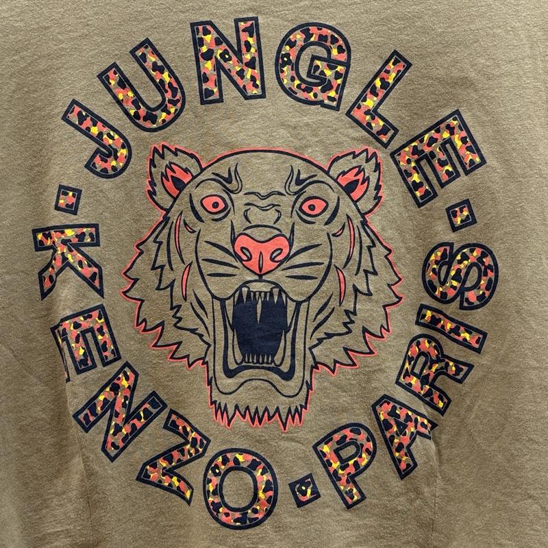 ケンゾー KENZO Tシャツ 半袖 JUNGLE タイガー グラフィック フロントスリット Tシャツ S レディース USED 古着 中古 50164023