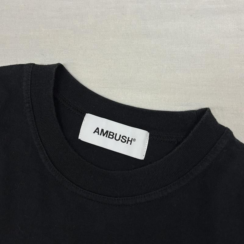アンブッシュ AMBUSH Tシャツ 半袖 ロゴ プリント クルーネック 半袖 Tシャツ 12111533 1 黒 / ブラック / black メンズ USED 古着 中古 50164024