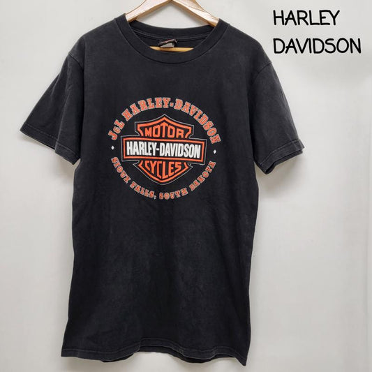 ハーレーダビッドソン Harley-Davidson Tシャツ 半袖 ヴィンテージ バイク J&Lロゴ ブラック 半袖 バイカー M 黒 / ブラック / black メンズ USED 古着 中古 50164029