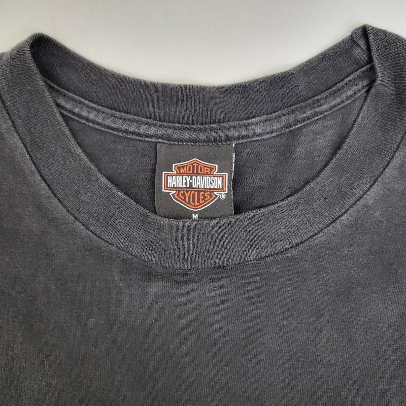 ハーレーダビッドソン Harley-Davidson Tシャツ 半袖 ヴィンテージ バイク J&Lロゴ ブラック 半袖 バイカー M 黒 / ブラック / black メンズ USED 古着 中古 50164029