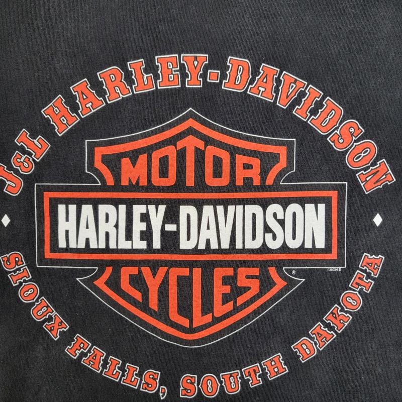 ハーレーダビッドソン Harley-Davidson Tシャツ 半袖 ヴィンテージ バイク J&Lロゴ ブラック 半袖 バイカー M 黒 / ブラック / black メンズ USED 古着 中古 50164029