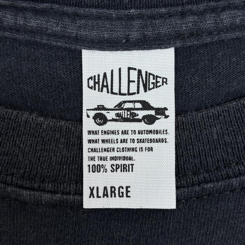 チャレンジャー CHALLENGER Tシャツ 半袖 Don t talk Feel... ロゴ プリント クルーネック 半袖 Tシャツ XL 黒 / ブラック / black メンズ USED 古着 中古 50164030