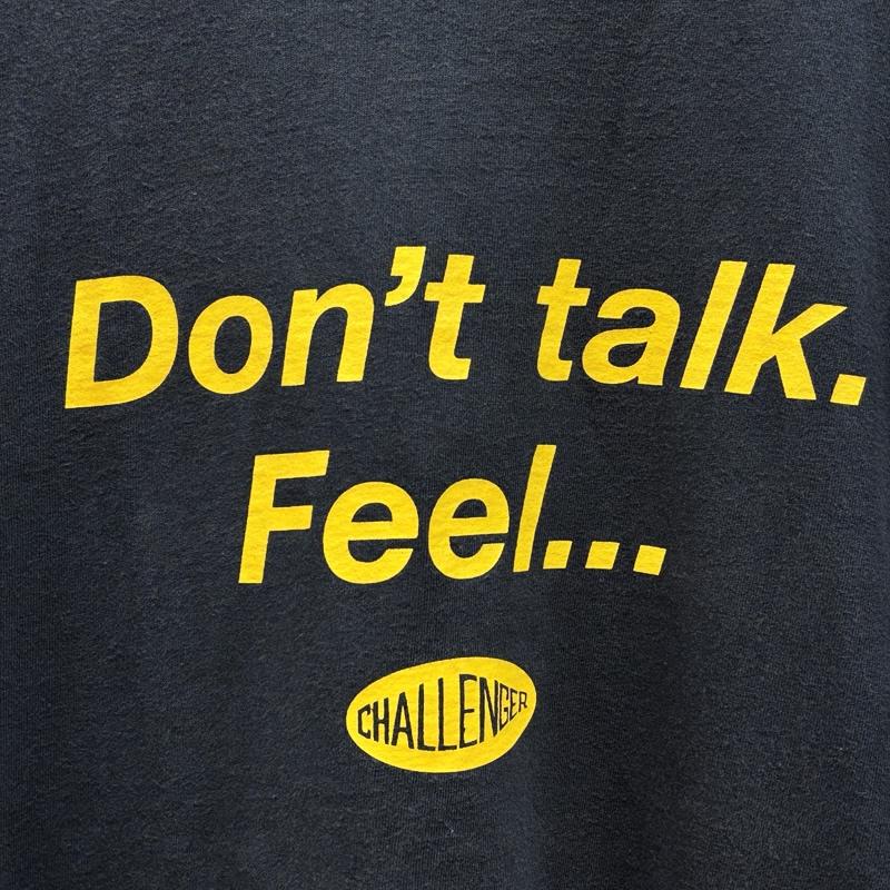 チャレンジャー CHALLENGER Tシャツ 半袖 Don t talk Feel... ロゴ プリント クルーネック 半袖 Tシャツ XL 黒 / ブラック / black メンズ USED 古着 中古 50164030