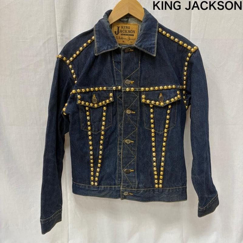 古着 USED ジャケット、上着 ジャケット、ブレザー KING JACKSON デニムジャケット ボールスタッズ Indigo - プリント インディゴ / インディゴ / Indigo メンズ USED 古着 中古 50164037
