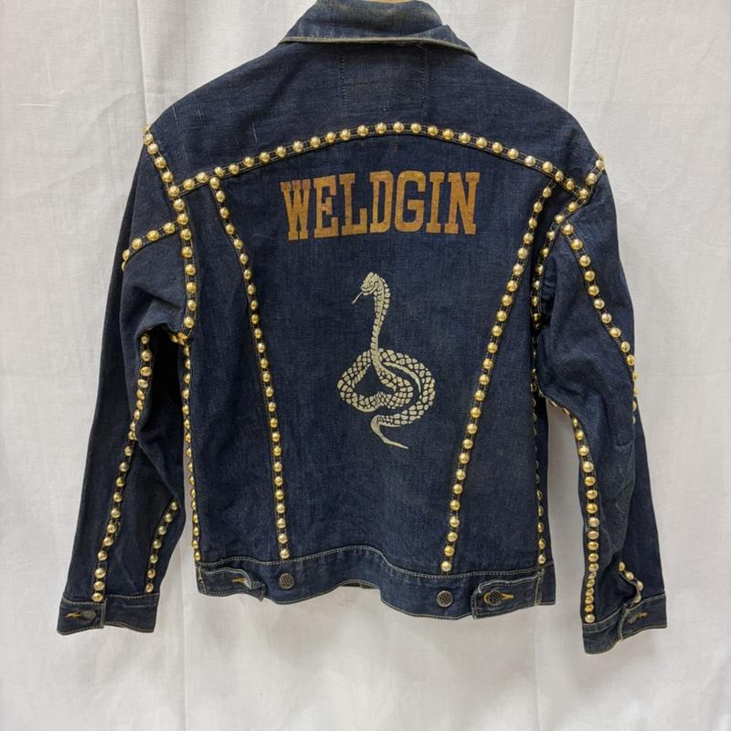 古着 USED ジャケット、上着 ジャケット、ブレザー KING JACKSON デニムジャケット ボールスタッズ Indigo - プリント インディゴ / インディゴ / Indigo メンズ USED 古着 中古 50164037