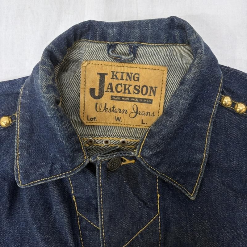 古着 USED ジャケット、上着 ジャケット、ブレザー KING JACKSON デニムジャケット ボールスタッズ Indigo - プリント インディゴ / インディゴ / Indigo メンズ USED 古着 中古 50164037
