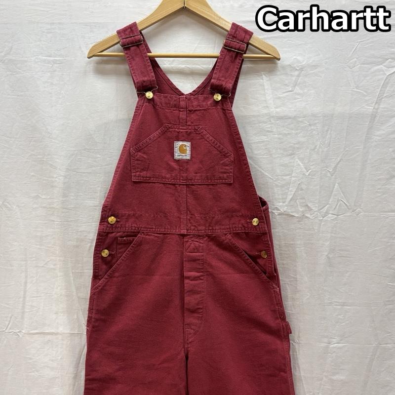 カーハート Carhartt サロペット・オーバーオール サロペット、オーバーオール crafted with pride タグ ワーク オーバーオール つなぎ - えんじ / ワインレッド / dark red メンズ USED 古着 中古 50164038