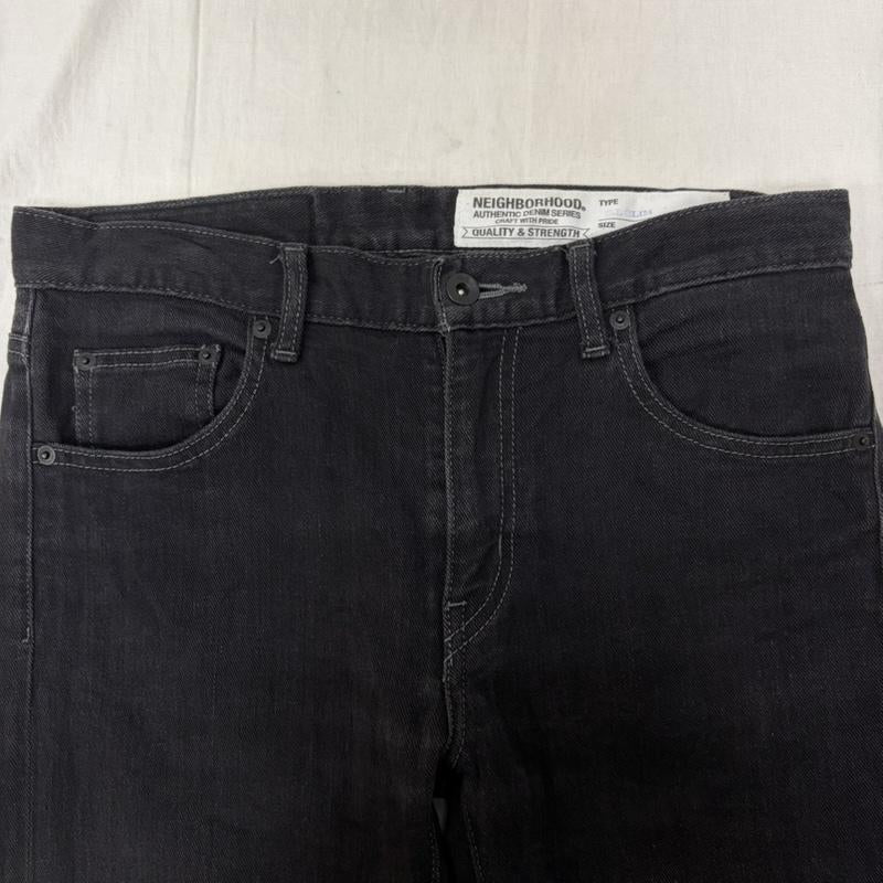 ネイバーフッド NEIGHBORHOOD パンツ デニム、ジーンズ ブラックデニムパンツ 172BENH-PTM03 E.L.SLIM M M 無地 黒 / ブラック / black メンズ USED 古着 中古 50164040