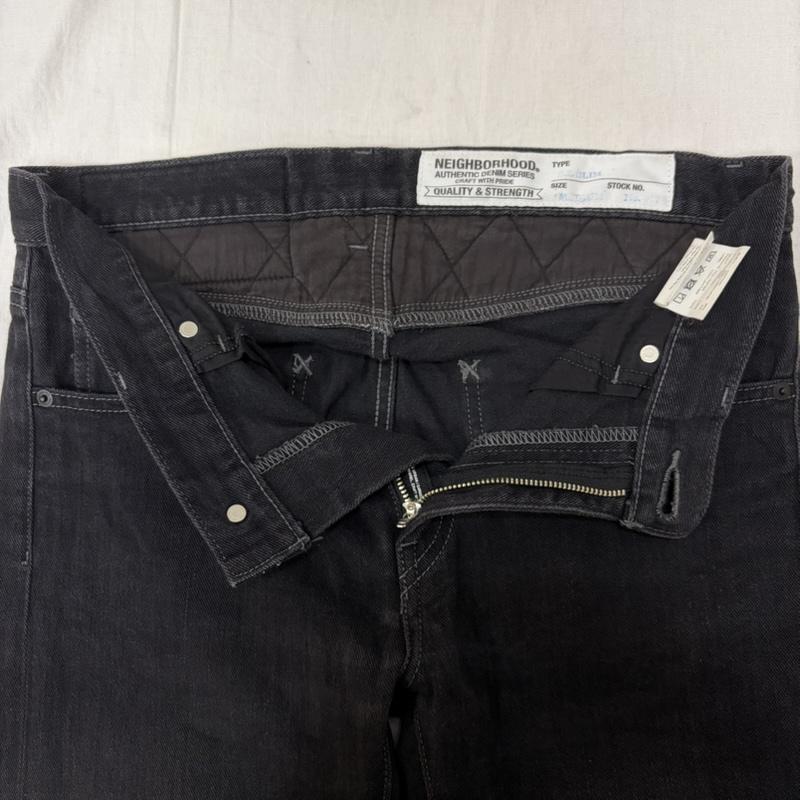 ネイバーフッド NEIGHBORHOOD パンツ デニム、ジーンズ ブラックデニムパンツ 172BENH-PTM03 E.L.SLIM M M 無地 黒 / ブラック / black メンズ USED 古着 中古 50164040