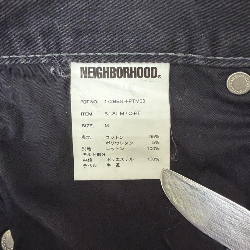 ネイバーフッド NEIGHBORHOOD パンツ デニム、ジーンズ ブラックデニムパンツ 172BENH-PTM03 E.L.SLIM M M 無地 黒 / ブラック / black メンズ USED 古着 中古 50164040