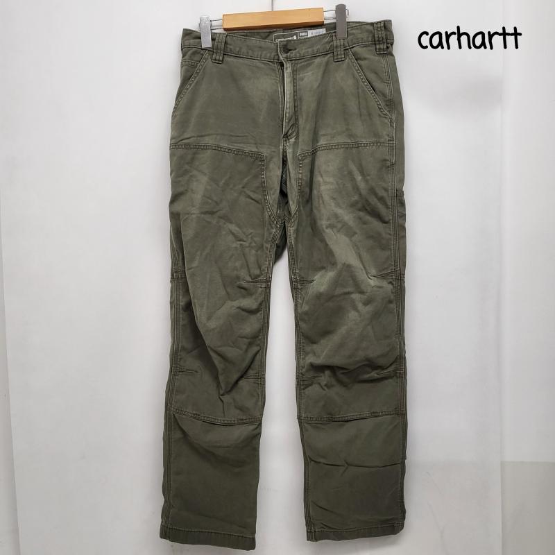 カーハート Carhartt パンツ ワークパンツ、ペインターパンツ ダブルニーダックワークパンツ アメカジ 3500042349 W34 34インチ カーキ / カーキ / khaki メンズ USED 古着 中古 50164041
