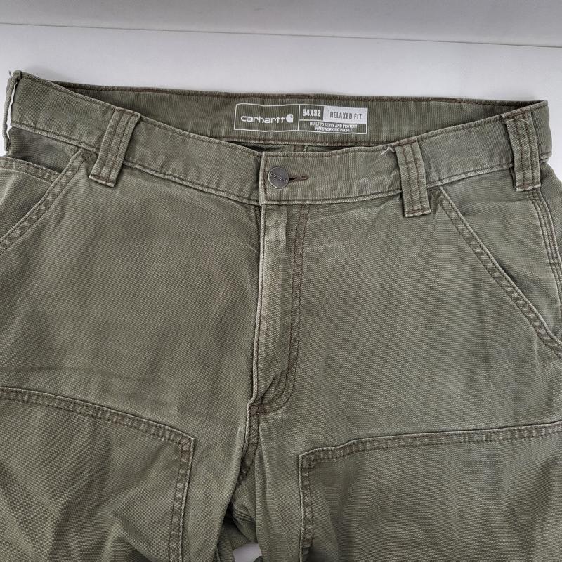 カーハート Carhartt パンツ ワークパンツ、ペインターパンツ ダブルニーダックワークパンツ アメカジ 3500042349 W34 34インチ カーキ / カーキ / khaki メンズ USED 古着 中古 50164041