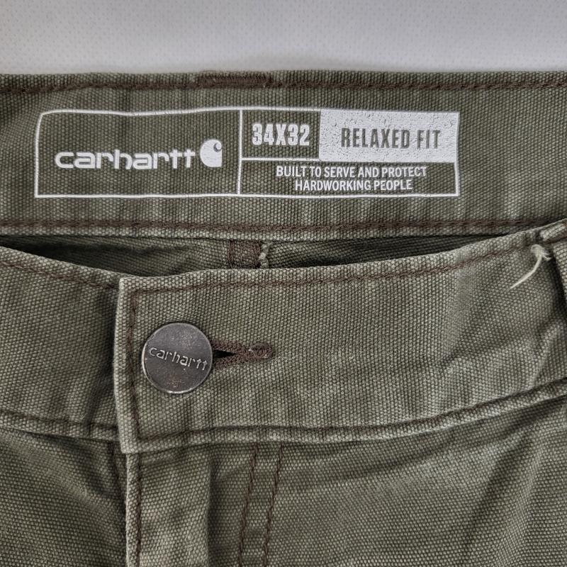 カーハート Carhartt パンツ ワークパンツ、ペインターパンツ ダブルニーダックワークパンツ アメカジ 3500042349 W34 34インチ カーキ / カーキ / khaki メンズ USED 古着 中古 50164041