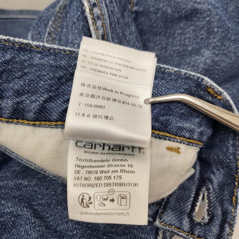 カーハート Carhartt パンツ デニム、ジーンズ ワークインプログレス W30 チュニジア製 30463.01.06.32 30インチ 青 / ブルー / blue メンズ USED 古着 中古 50164045