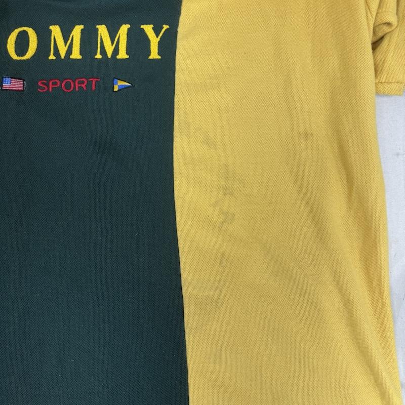 トミーヒルフィガー TOMMY HILFIGER ポロシャツ 半袖 カナダ製 90s バイカラー デザイン ポロシャツ XL 黄 / イエロー / yellow メンズ USED 古着 中古 50164046