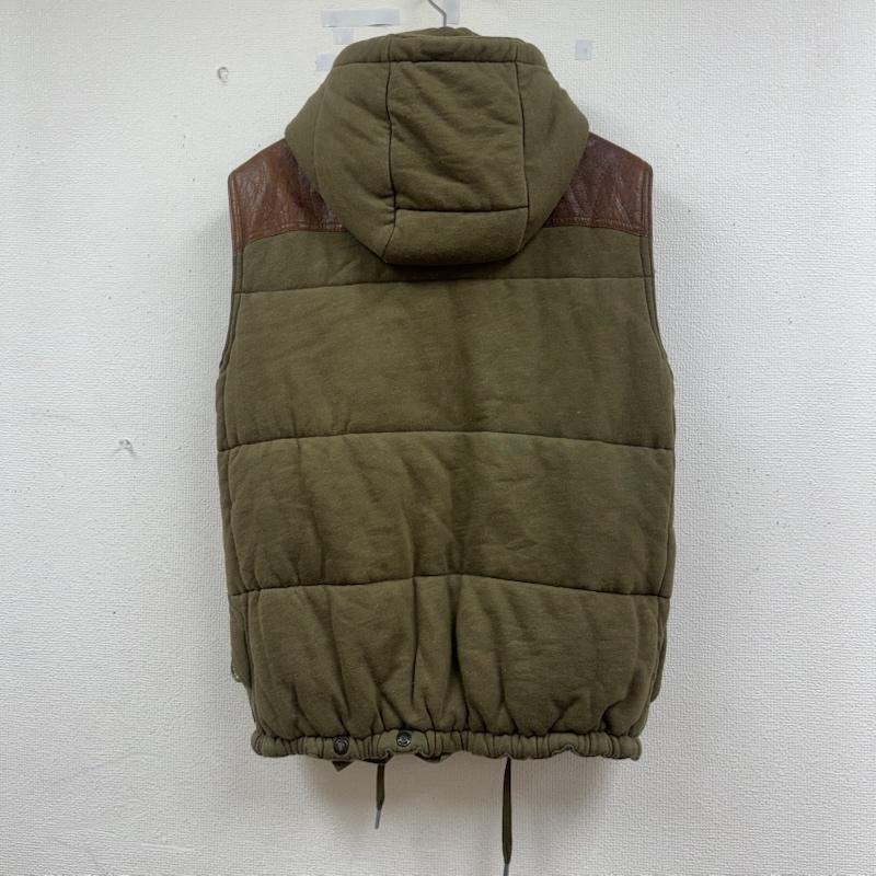 ラルフローレン RALPHLAUREN ベスト ベスト 90s レザー 切り替え やぎ革 ダウン ベスト L カーキオリーブ / カーキオリーブ / メンズ USED 古着 中古 50164050