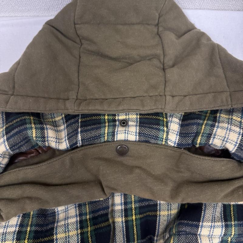 ラルフローレン RALPHLAUREN ベスト ベスト 90s レザー 切り替え やぎ革 ダウン ベスト L カーキオリーブ / カーキオリーブ / メンズ USED 古着 中古 50164050