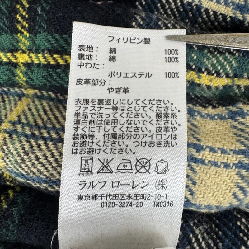 ラルフローレン RALPHLAUREN ベスト ベスト 90s レザー 切り替え やぎ革 ダウン ベスト L カーキオリーブ / カーキオリーブ / メンズ USED 古着 中古 50164050