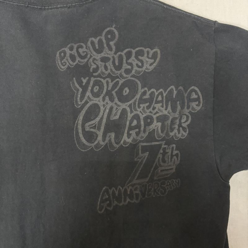 ステューシー STUSSY Tシャツ 半袖 STUSSY × YOKOHAMA CHAPTER 7th Anniversary ラスタカラー M Black M プリント 黒 / ブラック / black メンズ USED 古着 中古 50164051