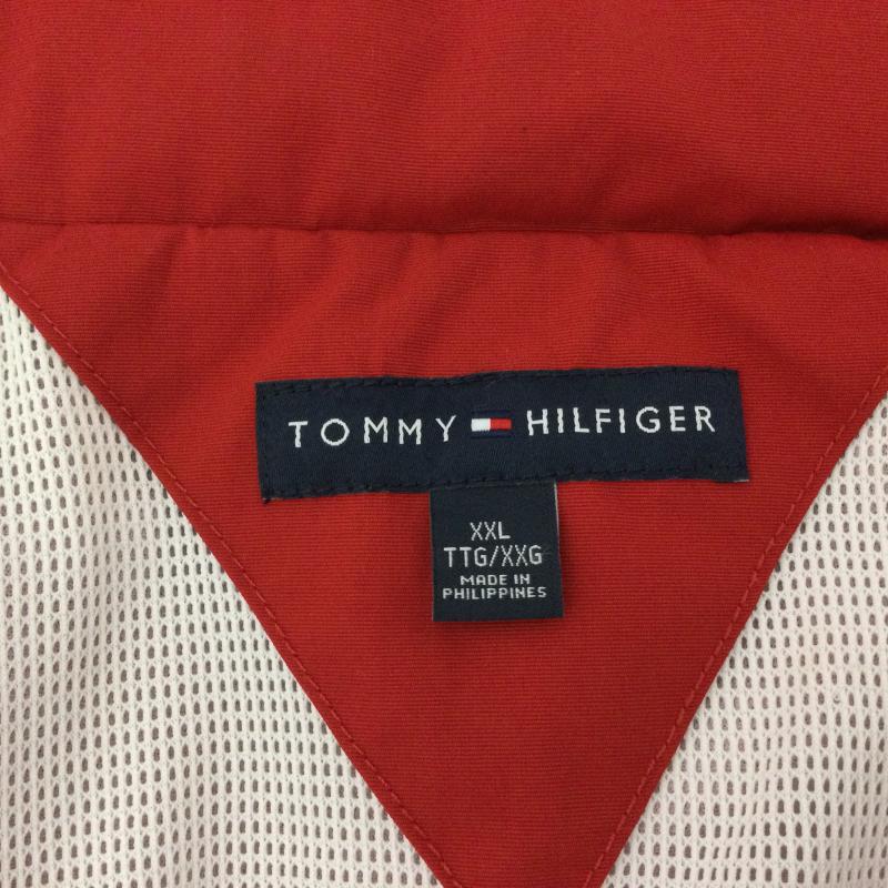 トミーヒルフィガー TOMMY HILFIGER ジャケット、上着 ジャンパー、ブルゾン ナイロンジャケット XXL フード収納型 胸ロゴ メッシュ裏地 399256 XXL ロゴ、文字 赤 / レッド / red メンズ USED 古着 中古 50164052
