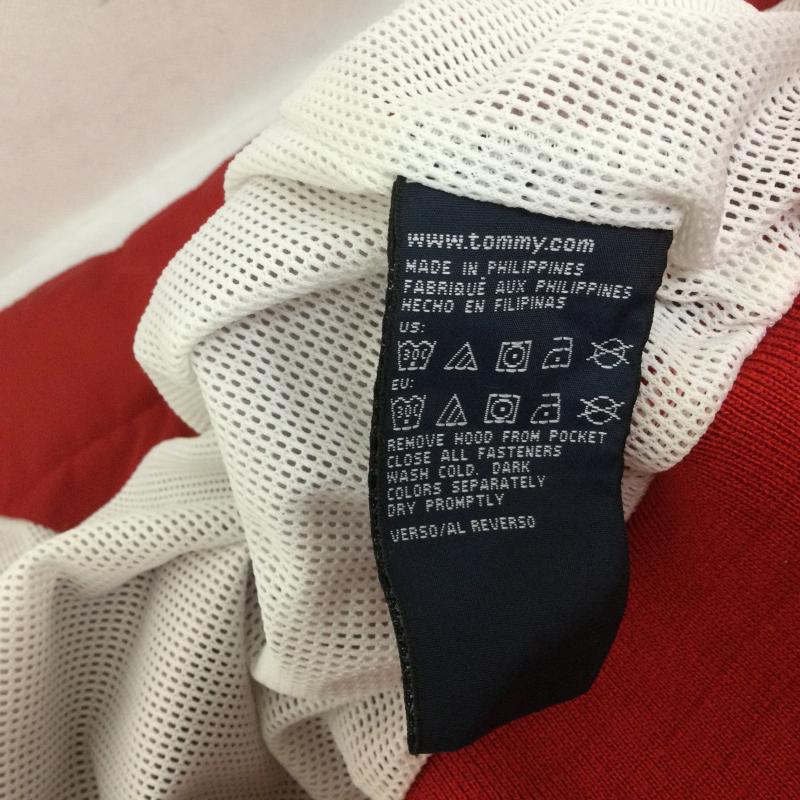 トミーヒルフィガー TOMMY HILFIGER ジャケット、上着 ジャンパー、ブルゾン ナイロンジャケット XXL フード収納型 胸ロゴ メッシュ裏地 399256 XXL ロゴ、文字 赤 / レッド / red メンズ USED 古着 中古 50164052