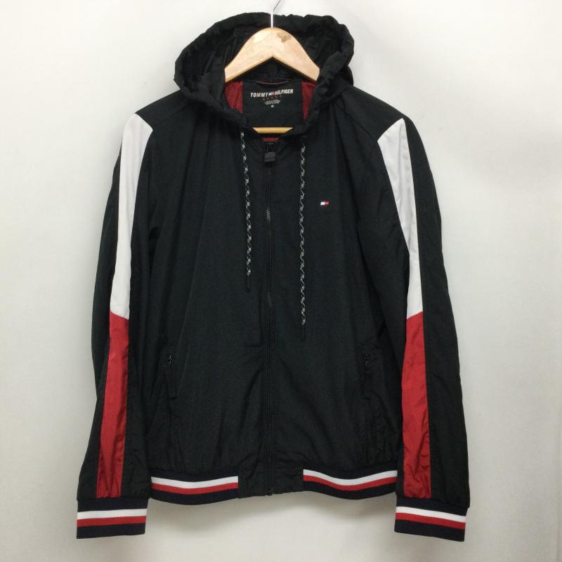 トミーヒルフィガー TOMMY HILFIGER ジャケット、上着 ジャンパー、ブルゾン ナイロンパーカー ナイロンジャケット バックプリント メッシュ裏地 0269967 M ロゴ、文字 黒 / ブラック / black メンズ USED 古着 中古 50164054