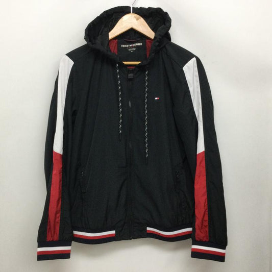 トミーヒルフィガー TOMMY HILFIGER ジャケット、上着 ジャンパー、ブルゾン ナイロンパーカー ナイロンジャケット バックプリント メッシュ裏地 0269967 M ロゴ、文字 黒 / ブラック / black メンズ USED 古着 中古 50164054