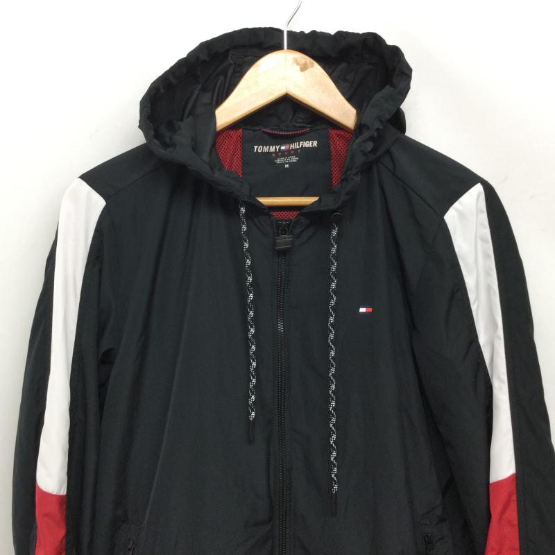 トミーヒルフィガー TOMMY HILFIGER ジャケット、上着 ジャンパー、ブルゾン ナイロンパーカー ナイロンジャケット バックプリント メッシュ裏地 0269967 M ロゴ、文字 黒 / ブラック / black メンズ USED 古着 中古 50164054