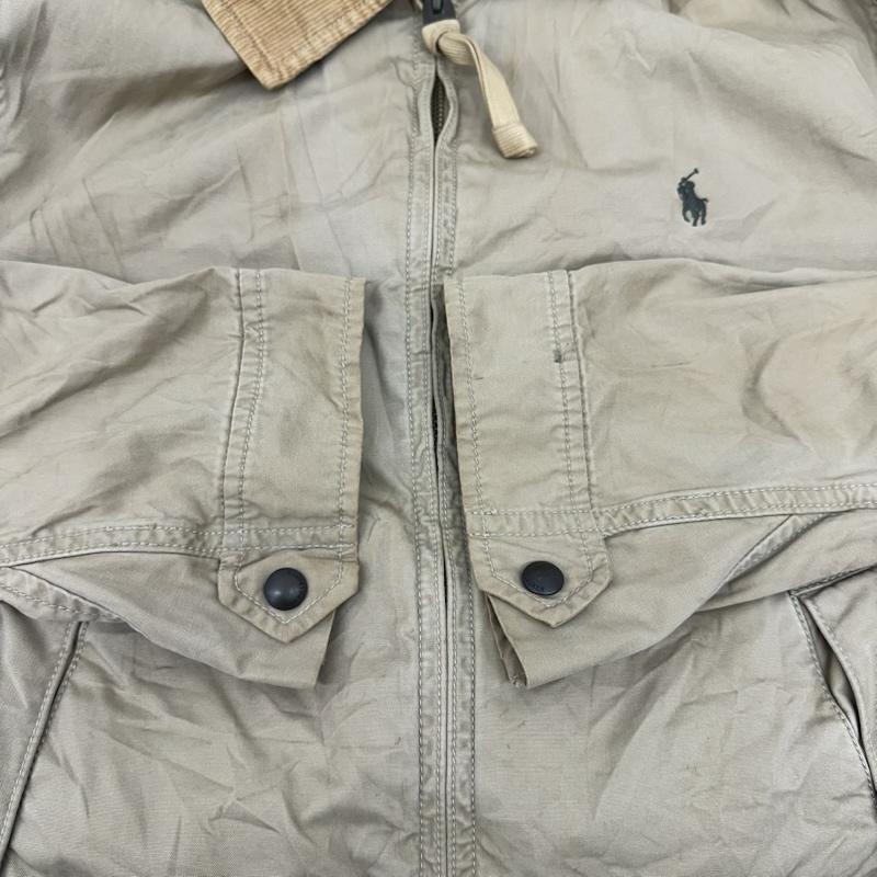 ポロラルフローレン POLO RALPH LAUREN ジャケット、上着 ジャンパー、ブルゾン 90s 襟 コーデュロイ スイングトップ ジップ ジャケット M ベージュ / ベージュ / beige メンズ USED 古着 中古 50164056