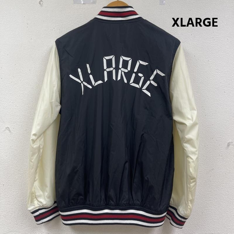 エクストララージ XLARGE ジャケット、上着 ジャンパー、ブルゾン バック ロゴ プリント スタジアム ジャンパー ブルゾン 01161503 S 黒 / ブラック / black メンズ USED 古着 中古 50164074