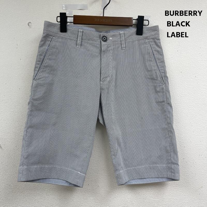 バーバリーブラックレーベル BURBERRY BLACK LABEL パンツ ショートパンツ ストライプ柄 ハーフ パンツ ショート パンツd1r90-527-29 水色 / ライトブルー / メンズ USED 古着 中古 50164075