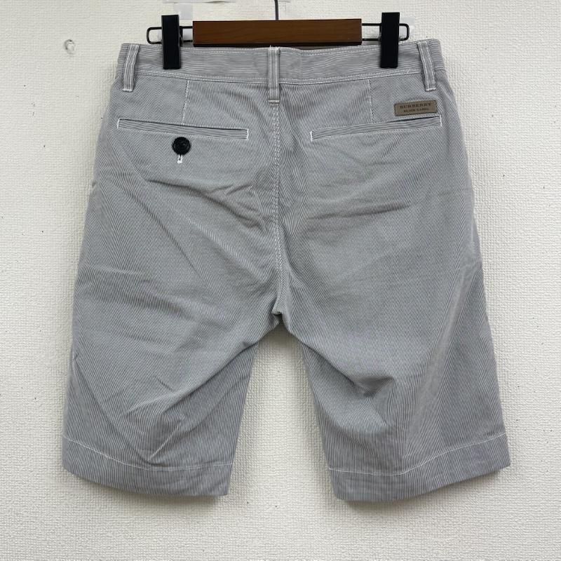 バーバリーブラックレーベル BURBERRY BLACK LABEL パンツ ショートパンツ ストライプ柄 ハーフ パンツ ショート パンツd1r90-527-29 水色 / ライトブルー / メンズ USED 古着 中古 50164075
