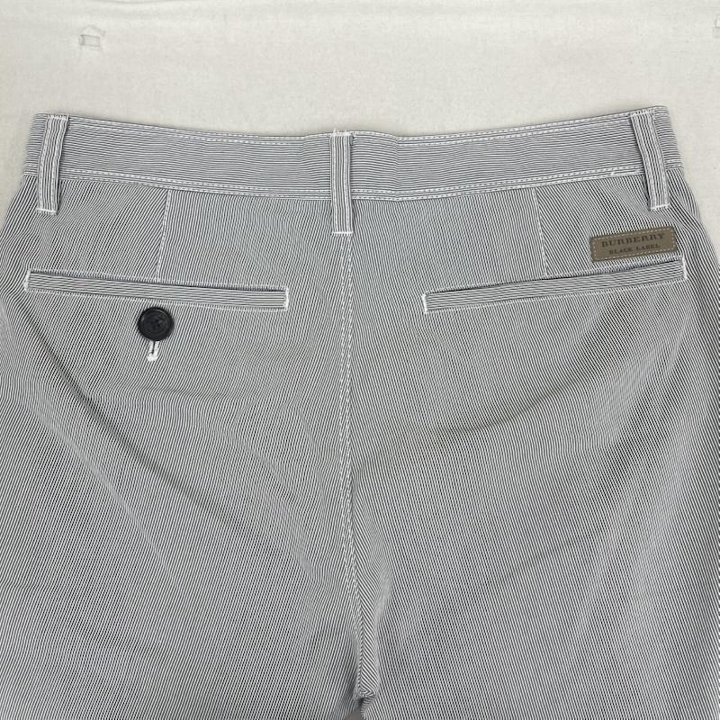 バーバリーブラックレーベル BURBERRY BLACK LABEL パンツ ショートパンツ ストライプ柄 ハーフ パンツ ショート パンツd1r90-527-29 水色 / ライトブルー / メンズ USED 古着 中古 50164075