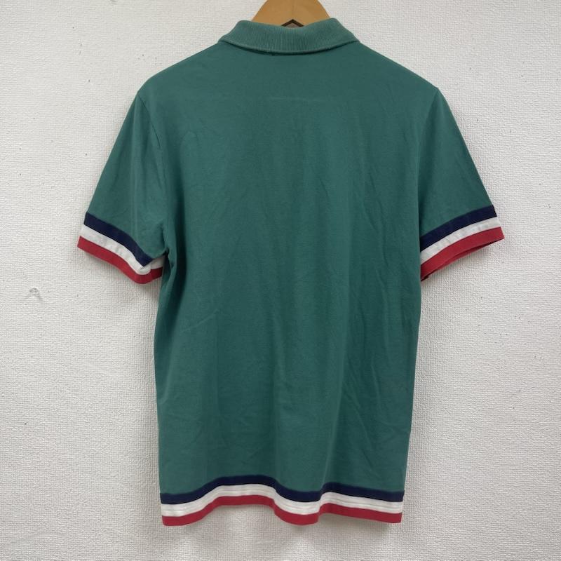 ラコステ ライブ LACOSTE L!VE ポロシャツ 半袖 トリコロール カラー ボーダー リブ 半袖 ポロシャツ 3 緑 / グリーン / green メンズ USED 古着 中古 50164078