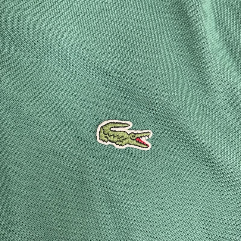 ラコステ ライブ LACOSTE L!VE ポロシャツ 半袖 トリコロール カラー ボーダー リブ 半袖 ポロシャツ 3 緑 / グリーン / green メンズ USED 古着 中古 50164078