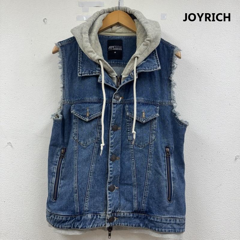 ジョイリッチ JOYRICH ベスト ベスト 切りっぱなし ドッキング仕様 フリンジ加工 フラップポケット デニム ベスト M インディゴ / インディゴ / Indigo メンズ USED 古着 中古 50164096