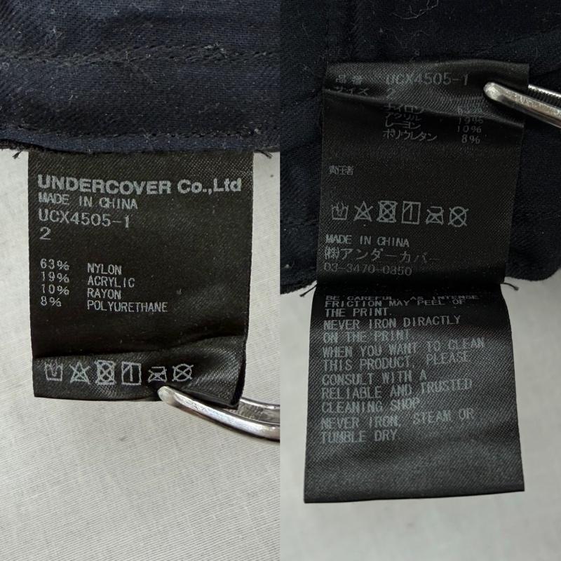 アンダーカバー UNDERCOVER パンツ ワークパンツ、ペインターパンツ 19ss 時計じかけのオレンジ テック テーパード ジョガーパンツ ナイロン 2 ロゴ、文字 X プリント 黒 / ブラック / black X 白 / ホワイト / white メンズ USED 古着 中古 50164097