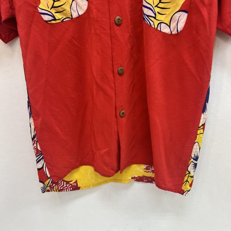 アヴァンティ Avanti シャツ、ブラウス 半袖 フラガール シルク アロハシャツ ハワイアン XS 赤 / レッド / red メンズ USED 古着 中古 50164100