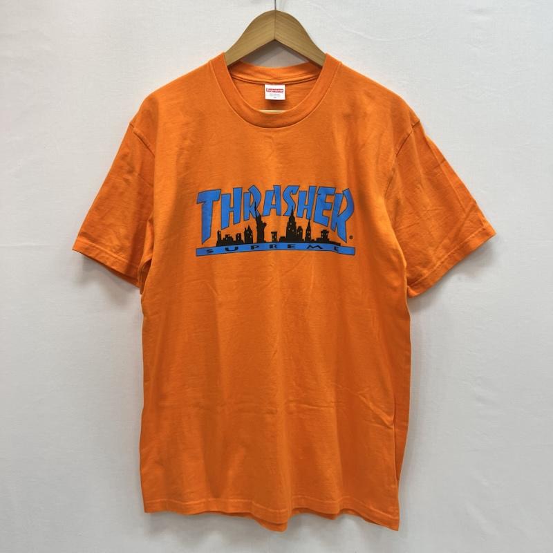 シュプリーム Supreme Tシャツ 半袖 × THRASHER 21AW SKYLINE TEE スラッシャーコラボ M 橙 / オレンジ / orange メンズ USED 古着 中古 50164101
