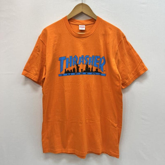 シュプリーム Supreme Tシャツ 半袖 × THRASHER 21AW SKYLINE TEE スラッシャーコラボ M 橙 / オレンジ / orange メンズ USED 古着 中古 50164101