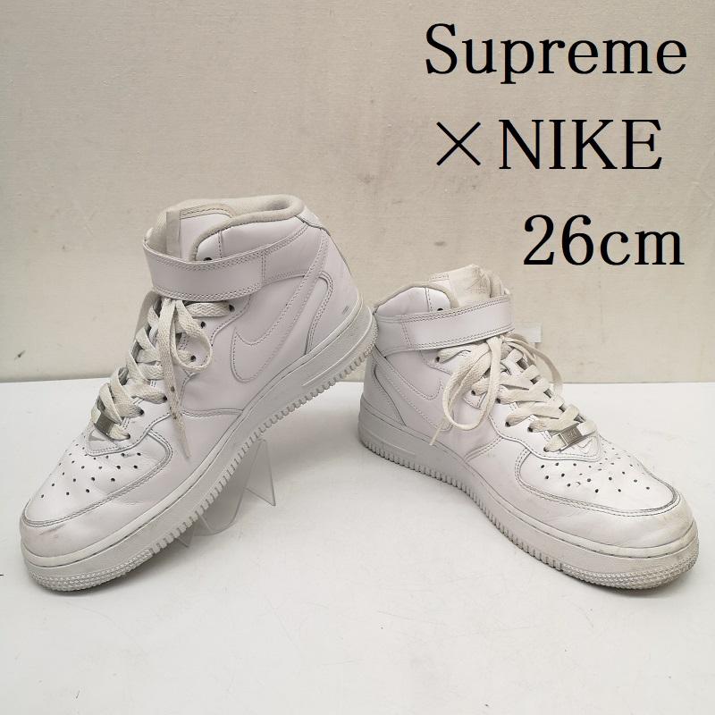 シュプリーム Supreme スニーカー スニーカー 24AW FZ8784-100 NIKE Air Force 1 Mid White エアフォース ミッド スニーカー 26.0cm 白 / ホワイト / white メンズ USED 古着 中古 50164102