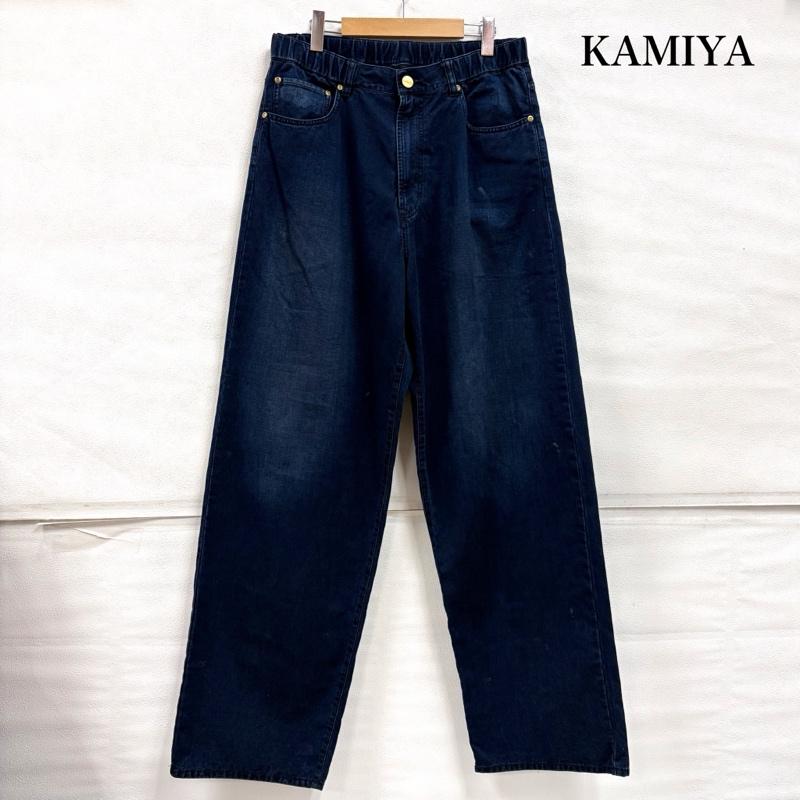 ミハラヤスヒロ MIHARAYASUHIRO パンツ デニム、ジーンズ KAMIYA カミヤ 26ss TENCEL EASY WIDE JEANS ワイド デニム ジーンズ G16PT058-09 M 無地 インディゴ / インディゴ / Indigo メンズ USED 古着 中古 50164103