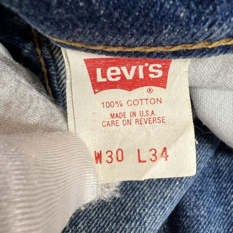 リーバイス Levi s パンツ デニム、ジーンズ 90s USA製 510-0217 スリムストレート デニムパンツ ボタン裏525 30インチ メンズ USED 古着 中古 50164108