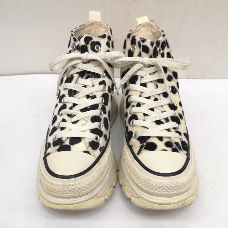 コンバース CONVERSE スニーカー スニーカー 1SD724 3131023 アニマルファー HI ダルメシアン 厚底 トレックウエーブ ALL STAR TREKWAVE 25.0cm 白 / ホワイト / white レディース USED 古着 中古 50164111