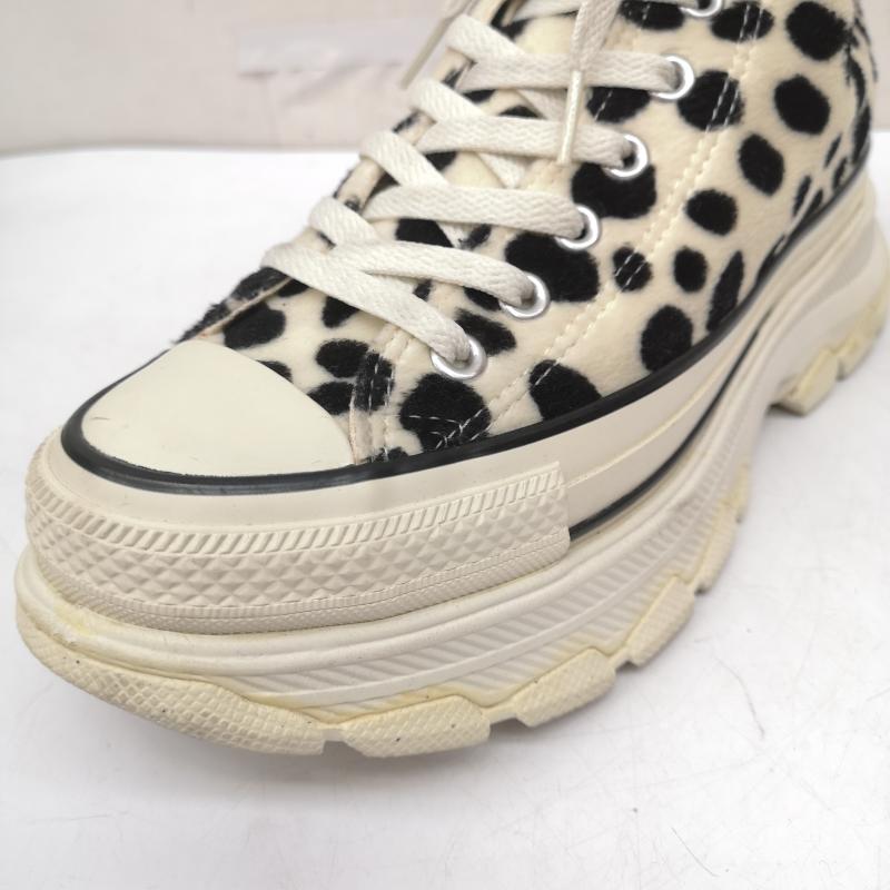 コンバース CONVERSE スニーカー スニーカー 1SD724 3131023 アニマルファー HI ダルメシアン 厚底 トレックウエーブ ALL STAR TREKWAVE 25.0cm 白 / ホワイト / white レディース USED 古着 中古 50164111