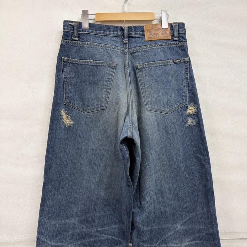 ミハラヤスヒロ MIHARAYASUHIRO パンツ デニム、ジーンズ KAMIYA カミヤ 25AW Super Baggy Denim Pants ワイド バギー デニム ジーンズ ハード エイジング加工 M ダメージ加工 インディゴ / インディゴ / Indigo メンズ USED 古着 中古 50164114